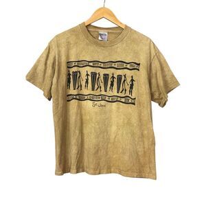 Vintage Oneita St. John tribal graphic t-shirt large power-T made in the USA